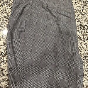 Lane Bryant Black and White Plaid Trousers